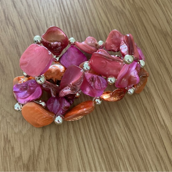 Avenue Pink & Orange Elastic Bracelet - Picture 4 of 4